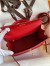 Hermes Kelly Sellier 25 Handmade Bag In Red Epsom Calfskin