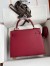 Hermes Kelly Sellier 25 Handmade Bag In Ruby Epsom Calfskin