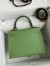 Hermes Kelly Sellier 25 Handmade Bag In Vert Criquet Epsom Calfskin