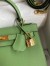 Hermes Kelly Sellier 25 Handmade Bag In Vert Criquet Epsom Calfskin