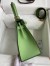 Hermes Kelly Sellier 25 Handmade Bag In Vert Criquet Epsom Calfskin