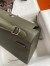 Hermes Kelly Sellier 25 Handmade Bag In Vert De Gris Epsom Calfskin