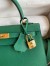 Hermes Kelly Sellier 25 Handmade Bag In Vert Vertigo Epsom Calfskin