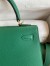 Hermes Kelly Sellier 25 Handmade Bag In Vert Vertigo Epsom Calfskin