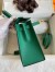 Hermes Kelly Sellier 25 Handmade Bag In Vert Vertigo Epsom Calfskin