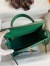 Hermes Kelly Sellier 25 Handmade Bag In Vert Vertigo Epsom Calfskin