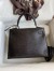 Hermes Kelly Sellier 25 Handmade Bag In Black Lizard Leather