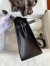Hermes Kelly Sellier 25 Handmade Bag In Black Lizard Leather