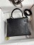 Hermes Kelly Sellier 25 Handmade Bag In Black Crocodile Niloticus Matte Skin