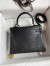 Hermes Kelly Retourne 25 Handmade Bag In Black Crocodile Niloticus Matte Skin
