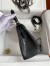 Hermes Kelly Retourne 25 Handmade Bag In Black Crocodile Niloticus Matte Skin