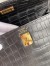 Hermes Kelly Sellier 25 Handmade Bag In Black Crocodile Niloticus Matte Skin