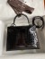 Hermes Kelly Sellier 25 Diamond Bag In Black Crocodile Niloticus Shiny Skin