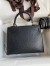 Hermes Kelly Sellier 25 Handmade Bag In Black Ostrich Leather