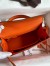 Hermes Kelly Sellier 25 Handmade Bag In Orange Ostrich Leather