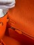 Hermes Kelly Sellier 25 Handmade Bag In Orange Ostrich Leather