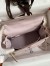 Hermes Kelly Retourne 25 Handmade Bag In Mauve Pale Swift Calfskin