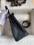 Hermes Kelly Retourne 25 Handmade Bag In Black Swift Calfskin