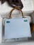 Hermes Kelly Sellier 25 Tricolor Bag in Blue/Green/SesameEpsom Calfskin