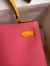 Hermes Kelly Sellier 28 Bicolor Bag in Rose Lipstick and Yellow Epsom Calfskin