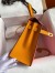 Hermes Kelly Sellier 28 Bicolor Bag in Rose Lipstick and Yellow Epsom Calfskin