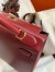 Hermes Kelly Sellier 28 Handmade Bag in Bordeaux Box Calfskin 