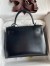 Hermes Kelly Sellier 28 Handmade Bag In Black Box Calfskin 