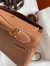 Hermes Kelly Retourne 28 Handmade Bag In Gold Clemence Leather