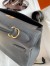 Hermes Kelly Retourne 28 Handmade Bag In Black Clemence Leather