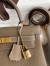 Hermes Kelly Retourne 28 Handmade Bag In Taupe Clemence Leather