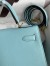Hermes Kelly Sellier 28 Handmade Bag In Blue Atoll Epsom Calfskin
