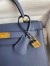 Hermes Kelly Sellier 28 Handmade Bag In Blue Saphir Epsom Calfskin