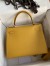 Hermes Kelly Sellier 28 Handmade Bag In Jaune Ambre Epsom Calfskin