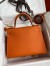 Hermes Kelly Sellier 28 Handmade Bag In Orange Epsom Calfskin