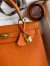 Hermes Kelly Sellier 28 Handmade Bag In Orange Epsom Calfskin