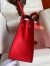 Hermes Kelly Sellier 28 Handmade Bag In Red Epsom Calfskin