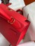 Hermes Kelly Sellier 28 Handmade Bag In Red Epsom Calfskin