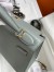 Hermes Kelly Sellier 28 Handmade Bag In Vert Amande Epsom Calfskin