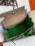Hermes Kelly 28 Ghillies Grizzly Bag in Bambou Evercolor and Olive Veau Doblis