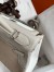 Hermes Kelly 28 Ghillies Grizzly Bag in Pearl Grey Evercolor and Grey Veau Doblis