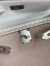Hermes Kelly 28 Ghillies Grizzly Bag in Pearl Grey Evercolor and Grey Veau Doblis