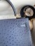 Hermes Kelly Sellier 28 Handmade Bag In Blue Iris Ostrich Leather