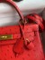 Hermes Kelly Sellier 28 Handmade Bag In Red Ostrich Leather