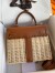 Hermes Picnic Kelly 28cm Bag in Wicker with Barenia Leather
