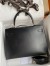 Hermes Kelly Sellier 32 Handmade Bag In Black Box Calfskin 