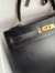 Hermes Kelly Sellier 32 Handmade Bag In Black Box Calfskin 