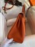 Hermes Kelly Retourne 32 Handmade Bag In Orange Clemence Leather