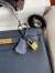 Hermes Kelly Sellier 32 Handmade Bag In Blue Indigo Epsom Calfskin