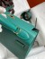 Hermes Kelly Sellier 32 Handmade Bag in Malachite Epsom Calfskin 