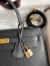 Hermes Kelly Sellier 32 Handmade Bag In Black Epsom Calfskin